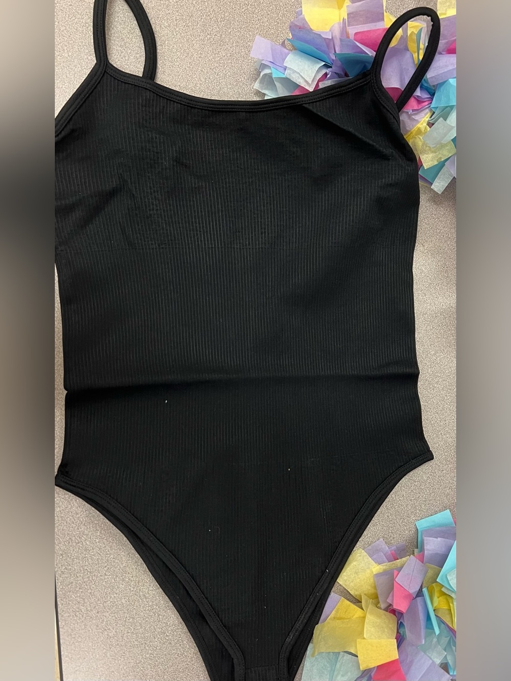 (3)‼️OQQ Sz M Ribbed Spaghetti Strap Tank body suits - Picture 6 of 7